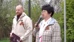 Торжественный митинг в деревне Быково