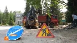 Благоустройство территории медсанчасти в Пересвете