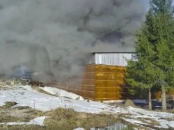 Возгорание склада в Краснозаводске