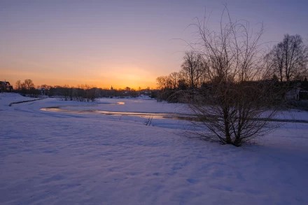 Мартовское утро на Банном пруду