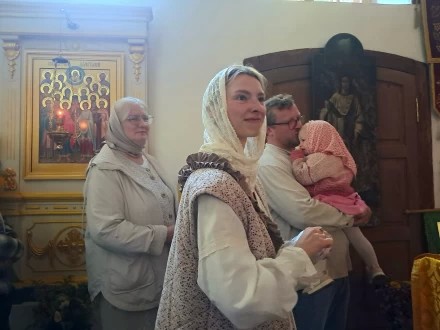 На богослужении в  престольный праздник