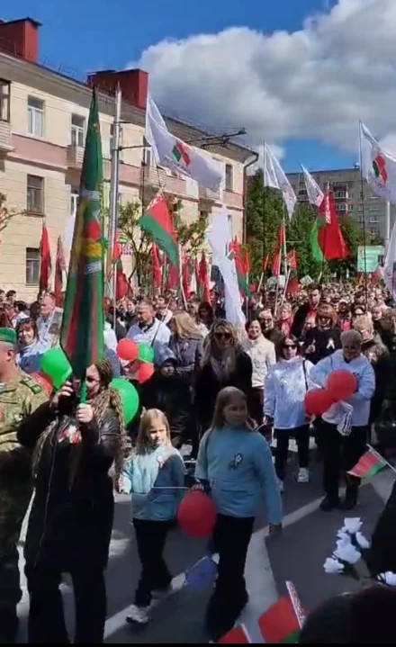 Демонстрация в День Победы в г. Бобруйске