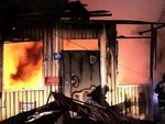 Пожар на рынке