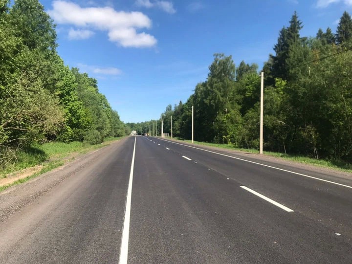 В Сергиево-Посадском округе завершился ремонт участка дороги, ведущей на Калязин