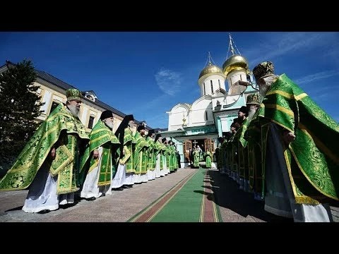 Патриарх Кирилл на Троицу возглавил торжества в Троице-Сергиевой лавре