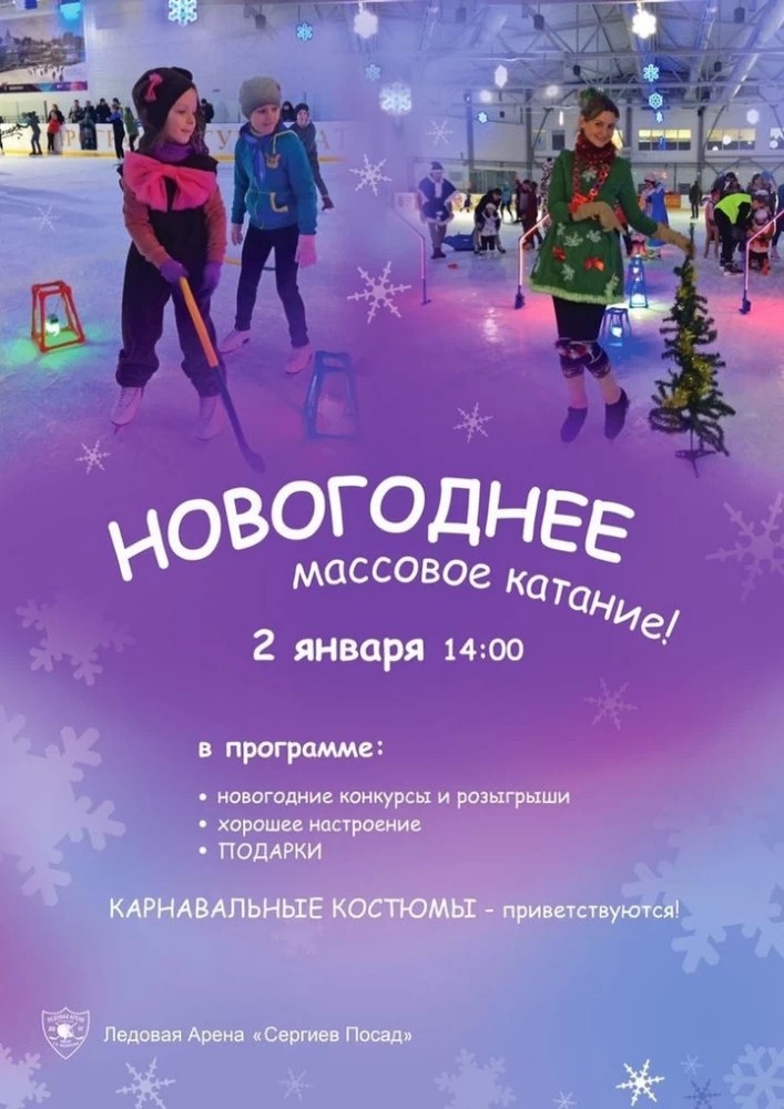 Новогоднее массовое катание на ледовой арене