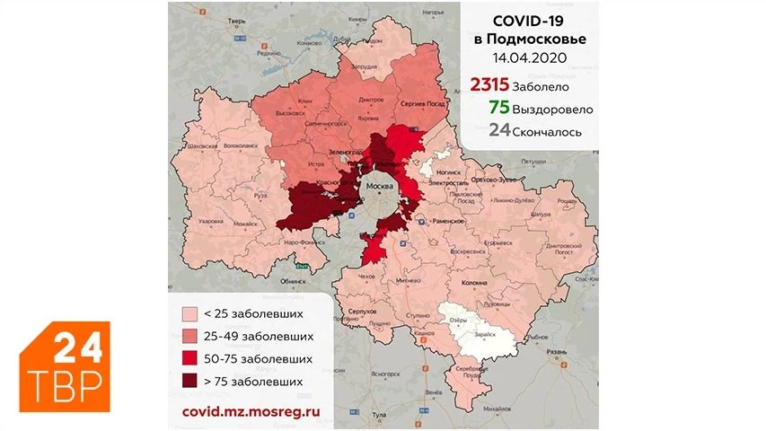 Сводка по коронавирусу в Подмосковье на 14 апреля