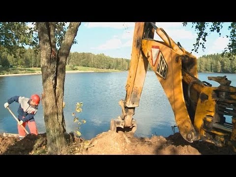 Плотину и водосброс на Лесном озере ремонтируют