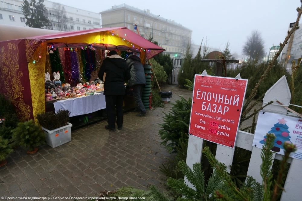 Ёлочные базары открылись в Сергиевом Посаде