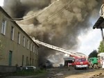Крупный пожар на Фабричной