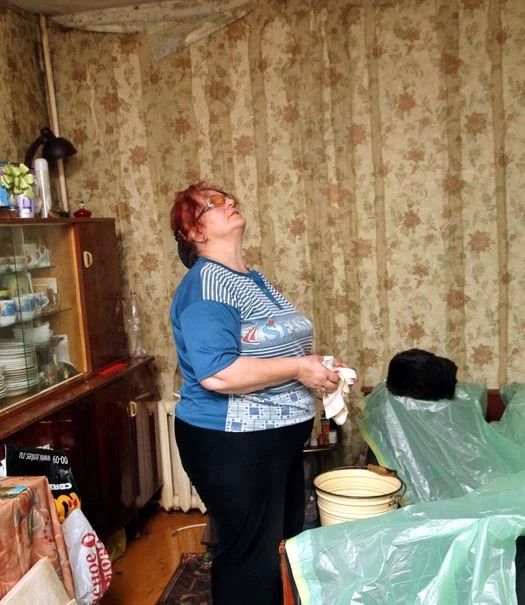 Отопление полилось с потолка