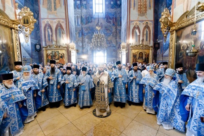 «Днесь спасения нашего главизна»: Лавра празднует Благовещение Пресвятой Богородицы