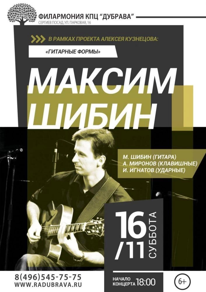 Трио Максима Шибина выступит в Дубраве 16 ноября