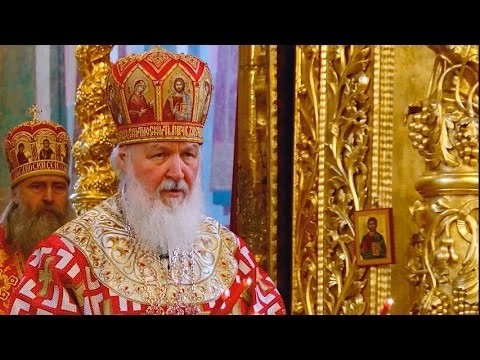 Патриарх Кирилл провёл службу в Лавре