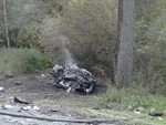 “Ваз" сгорел, водитель погиб