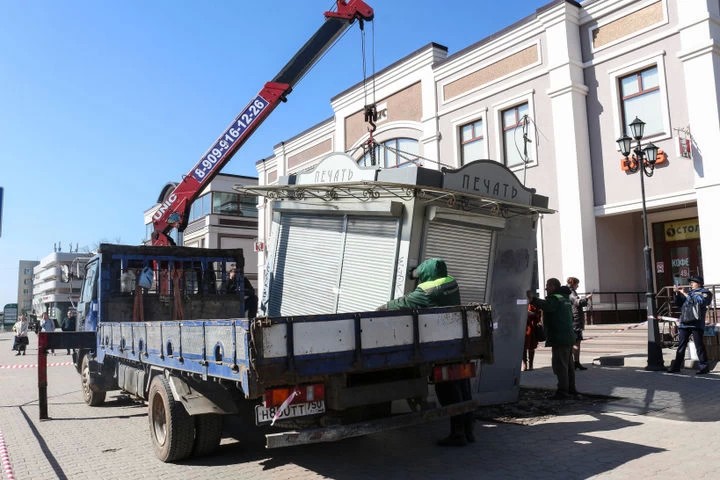 В Сергиевом Посаде начался демонтаж незаконно размещенных нестационарных торговых объектов