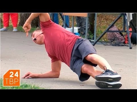 Александр Легков провёл школьную зарядку в Сергиевом Посаде