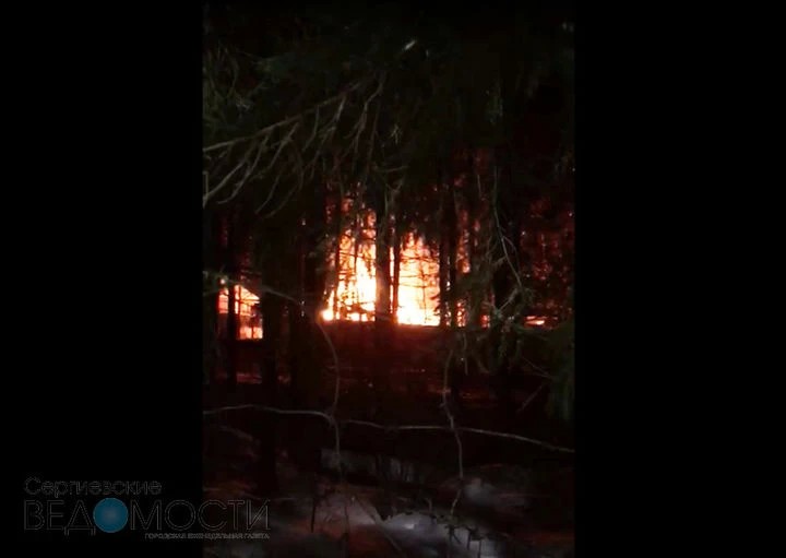 Пожар уничтожил в Сергиевом Посаде деревянный дом