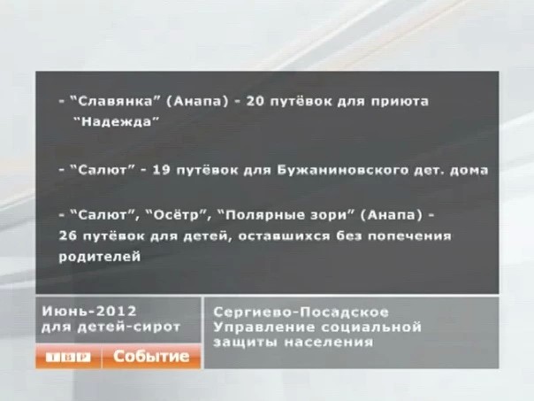 Путевки в лагерь