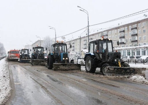 Ликвидация последствий снегопада в Сергиевом Посаде