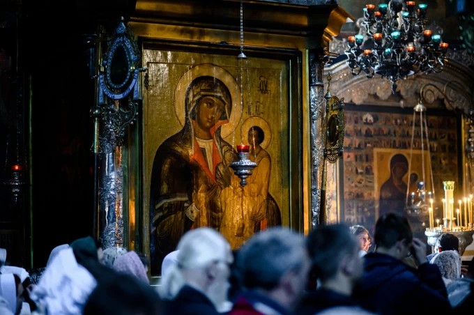 В Лавре молитвенно почтили икону Божией Матери «Владимирская»