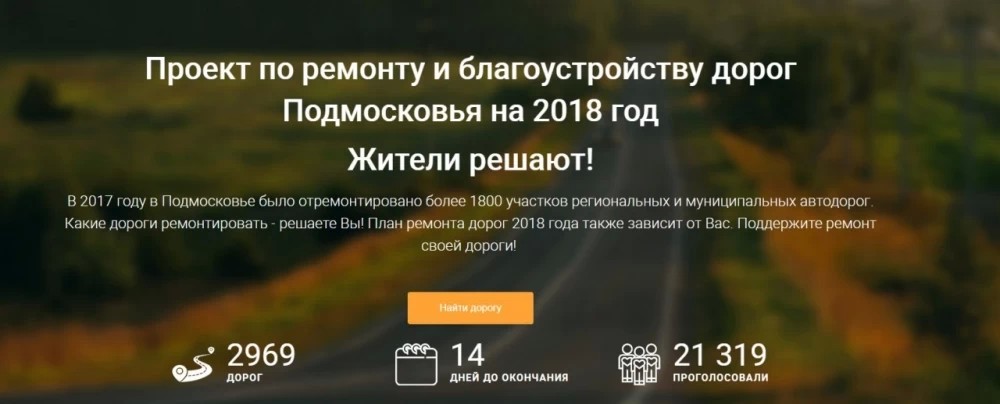 Какие дороги отремонтируют в 2018 году – решаете вы!