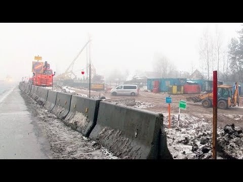 На бетонном кольце строится эстакада