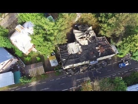 Последствия пожара на Валовой с коптера